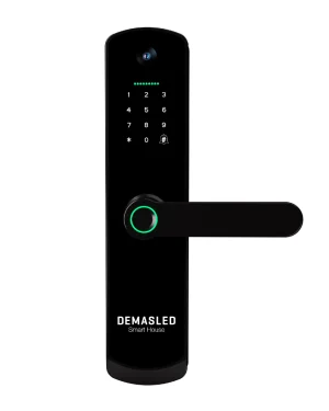 Cerradura Biométrica Smart WIFI de Vidrio Templado con Cámara