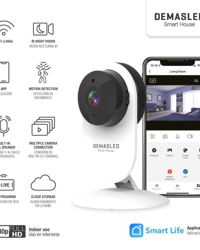 Cámara Smart WIFI de Interior HD 1080P, IP33