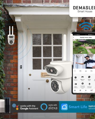 Cámara DUAL Smart WiFi 2MP Full HD para Exteriores 12V IP65